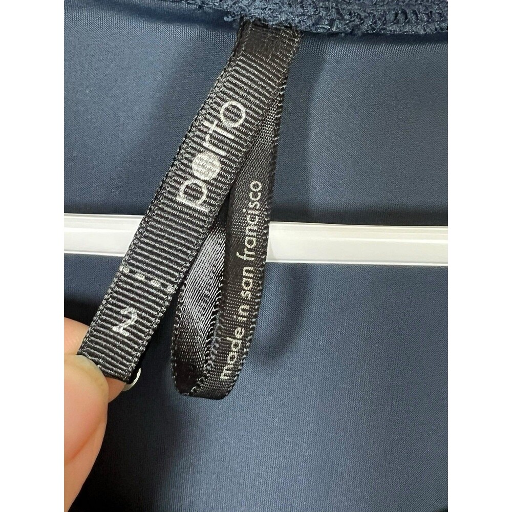 Porto SF Pleated Belted Midi Dress Lagenlook Jersey Size 2 Travel Stretch USA - Picture 7 of 13